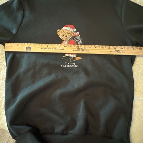 Denim & Flower Men Ricky Singh Merry Christmas Bear Long Sleeve Sweatshirt Large - Picture 5 of 8